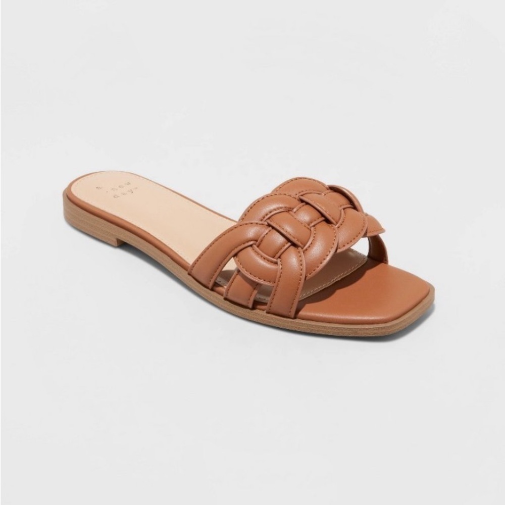 Women's Claudette Slide Sandals - A New
Day Cognac 11